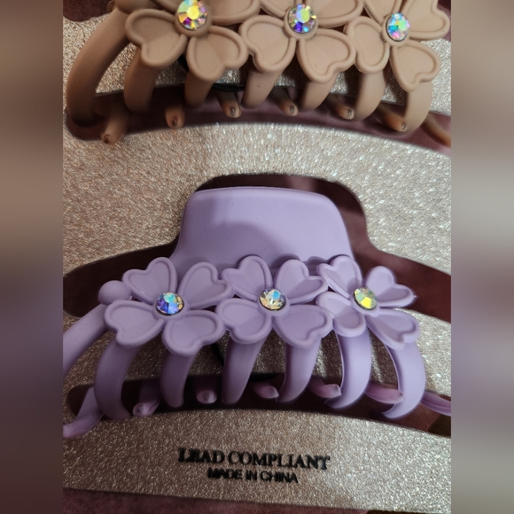 Trio Hair Clips Rubberized - Picture 4 of 4